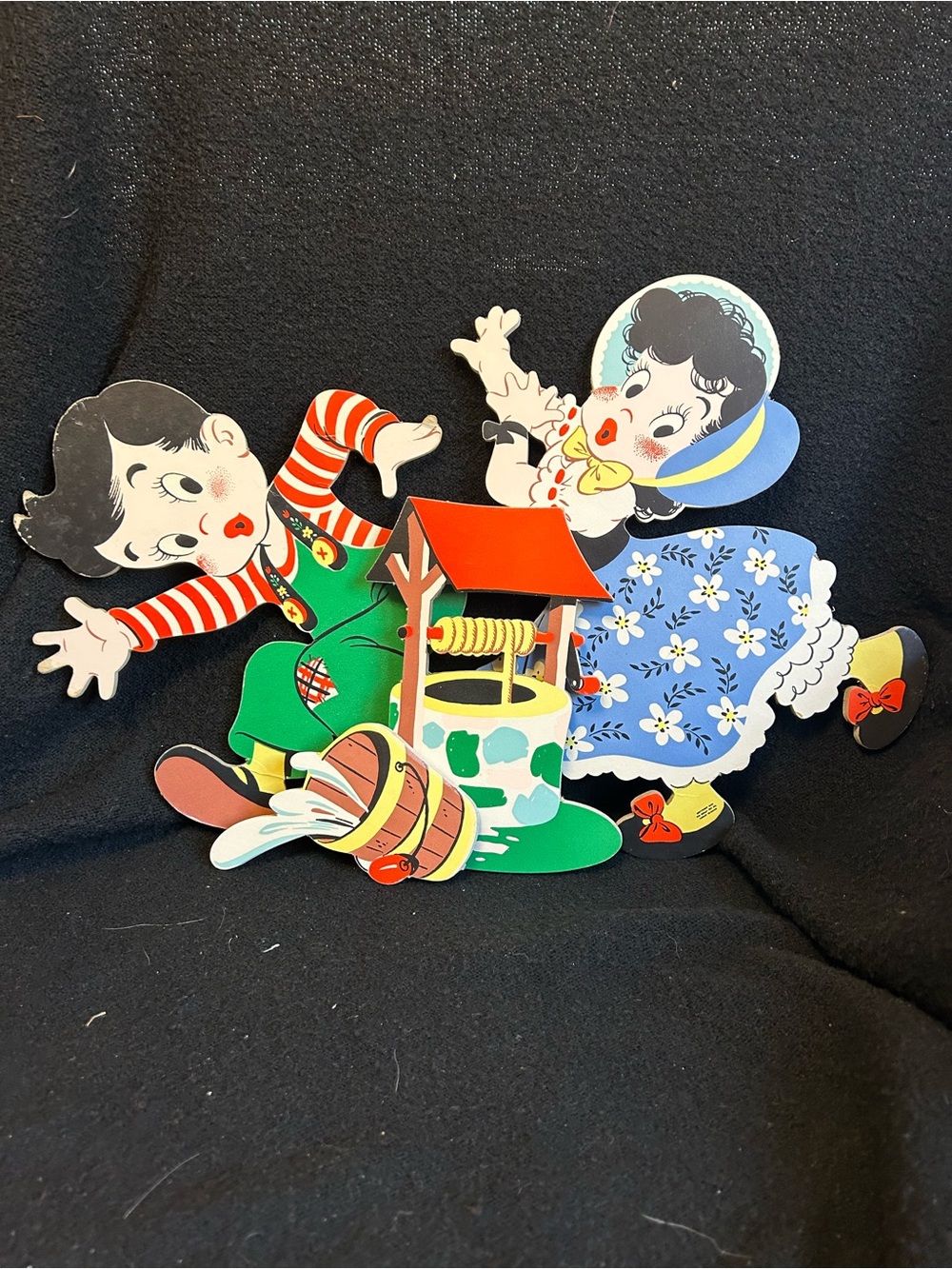 Vintage Kids Toy Wall Art - 1950s Jack and Jill